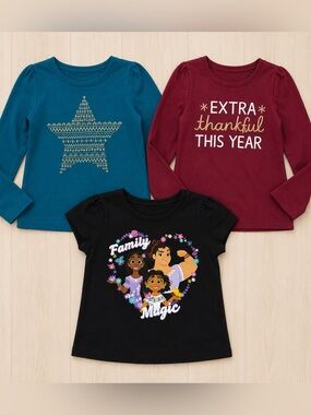 Girls Disney Encanto Family Magic Shirt Bundle Long Sleeve Tops Cute